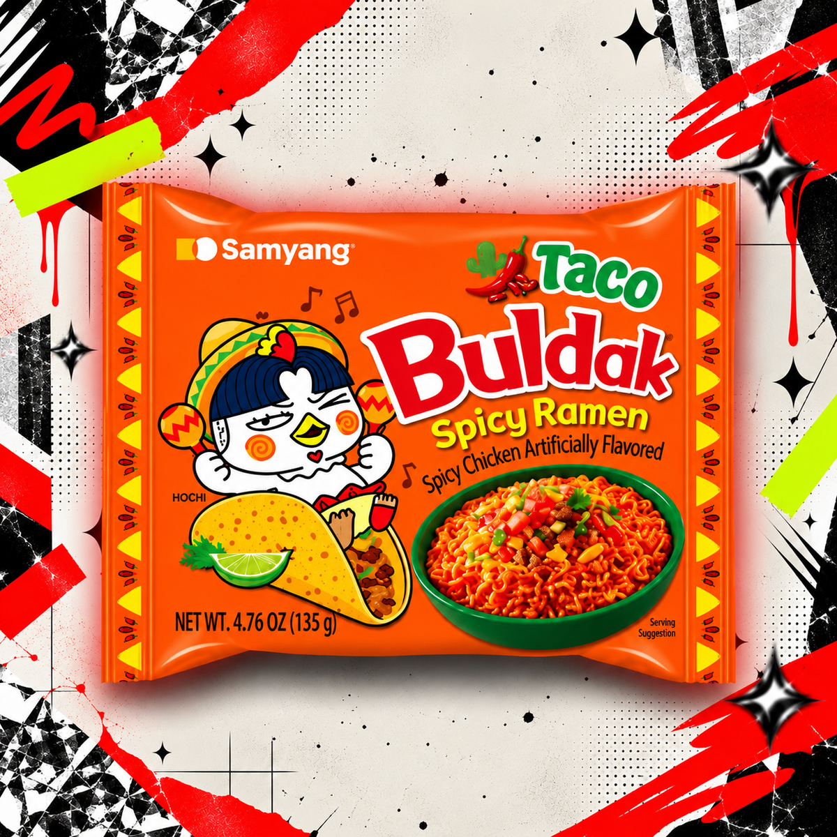 Buldak Ramen Taco