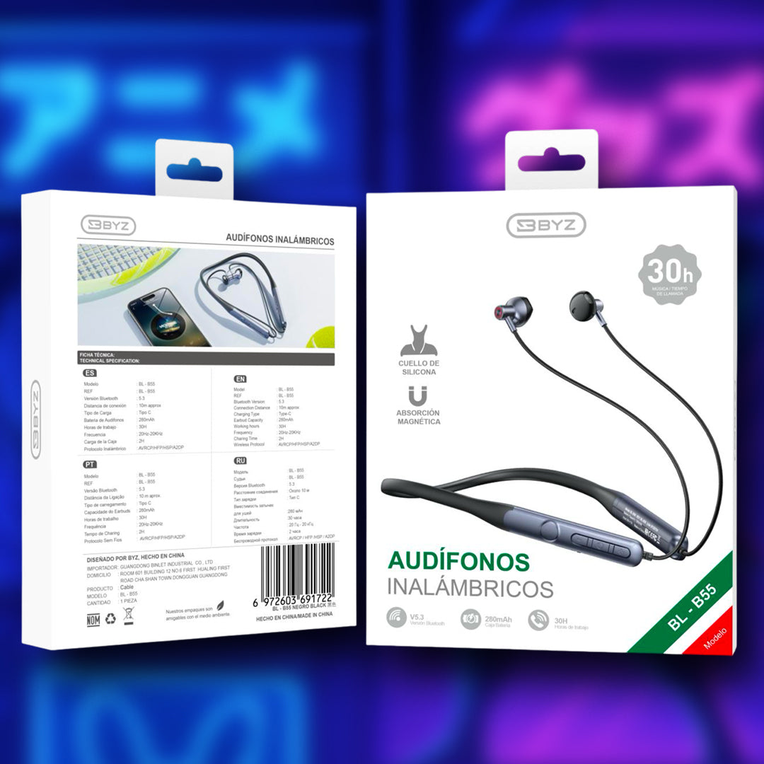 AUDÍFONOS BLUETOOTH BYZ BL-B55