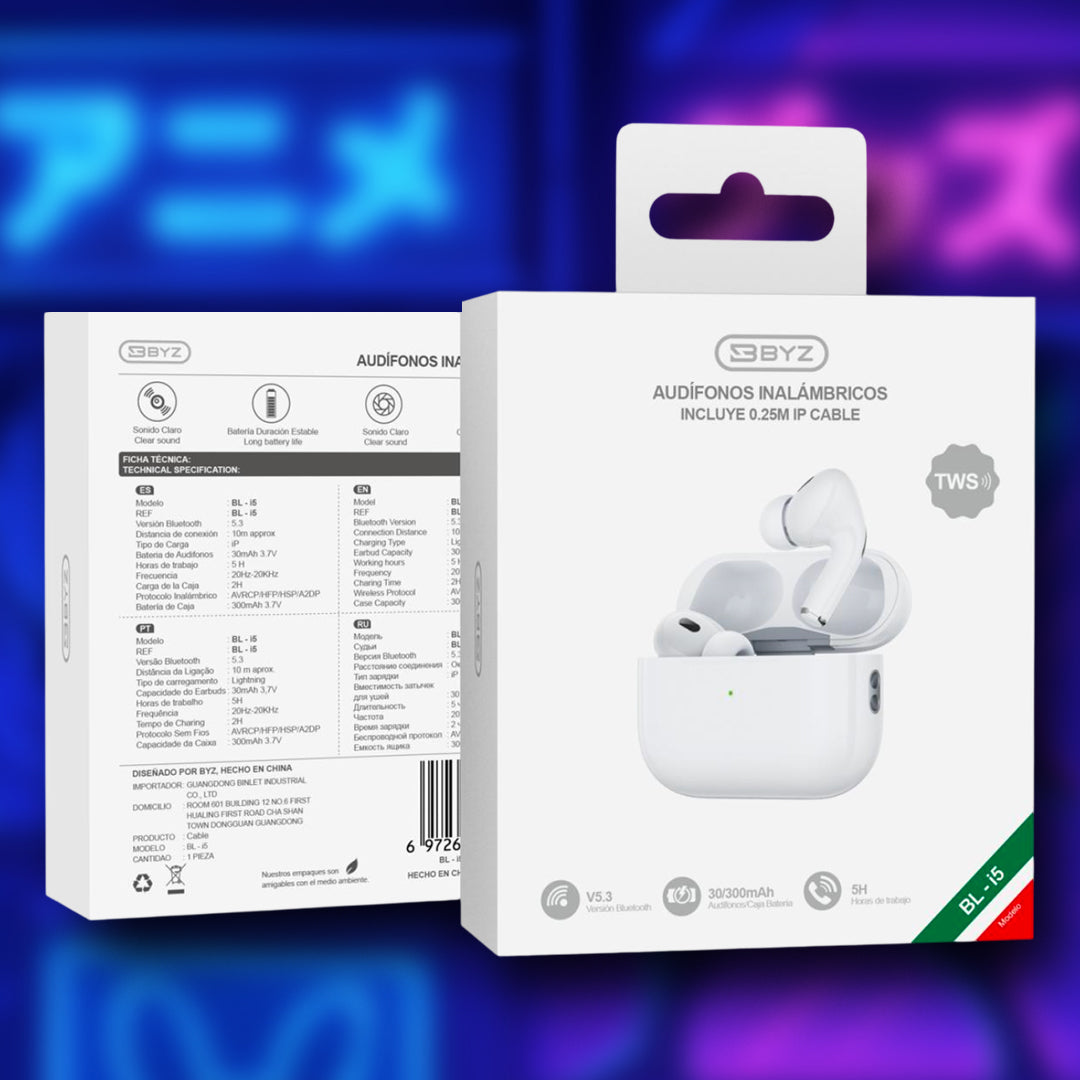 AUDÍFONOS BLUETOOTH BYZ BL-i5