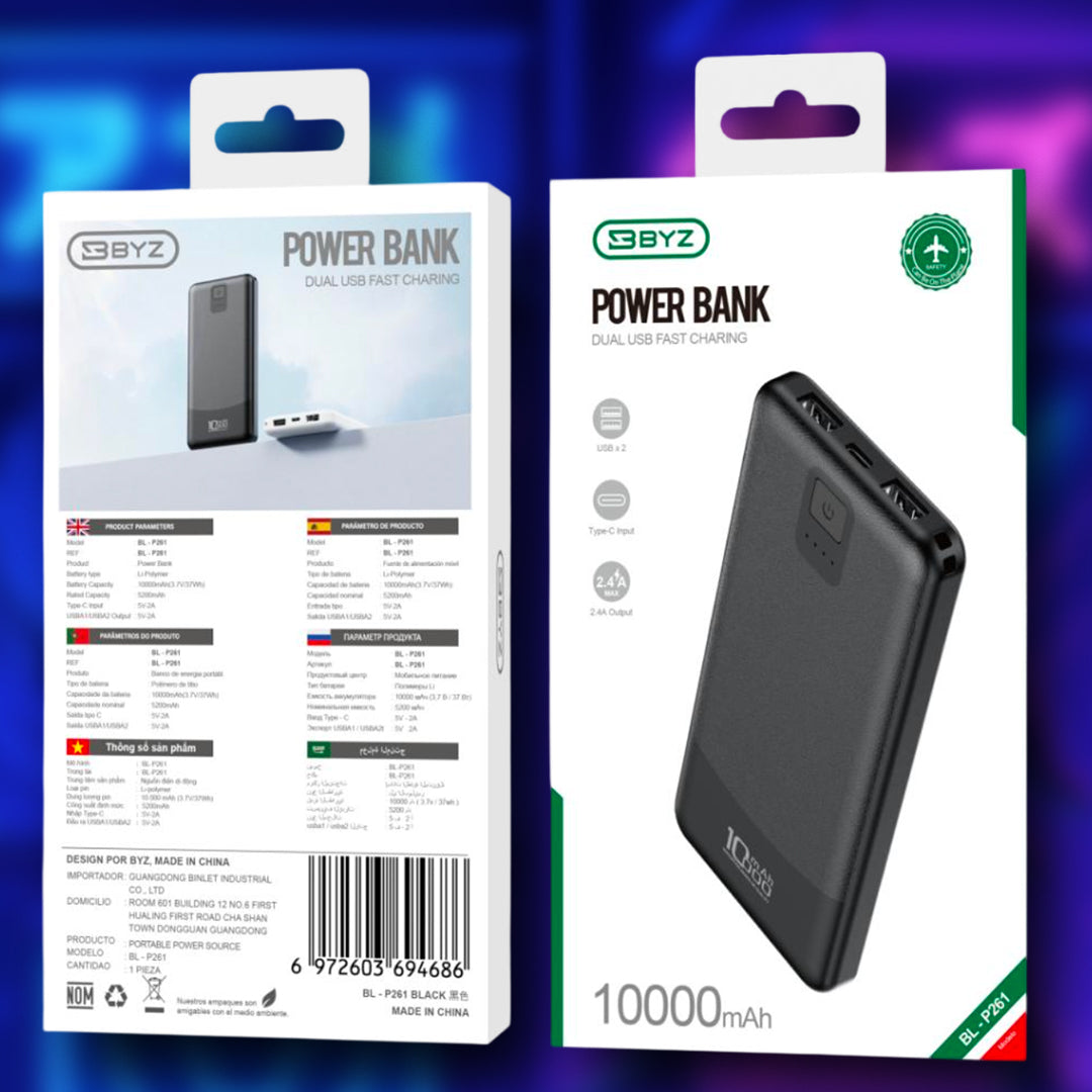 Batería externa 10000mAh 2.4A