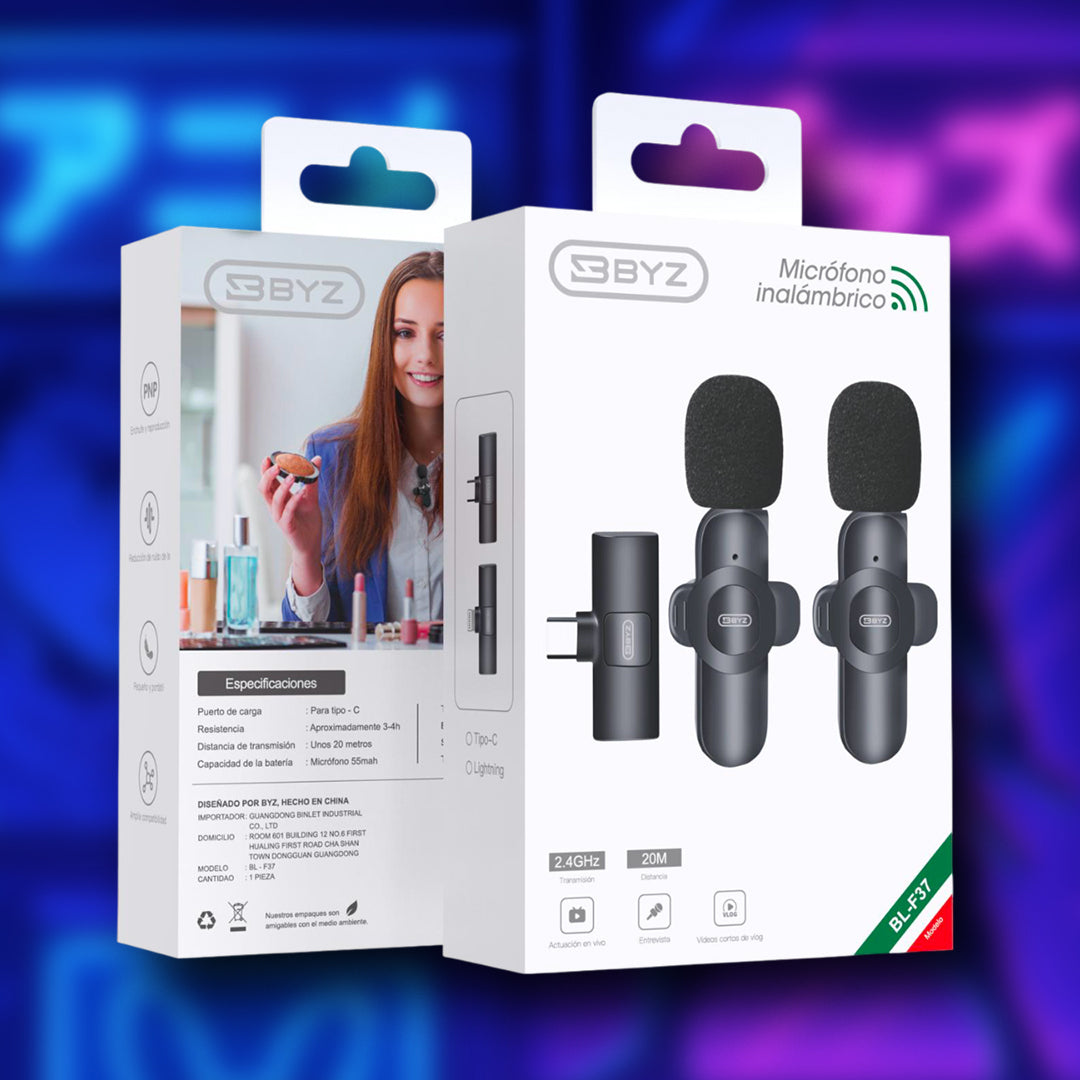 MICROFONO INALAMBRICO TIPO C  BYZ BL-F37