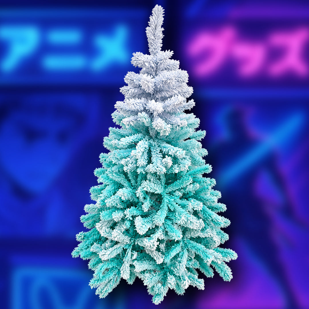 Árbol Navideño Artificial Turquesa + Blanco 1.5 m