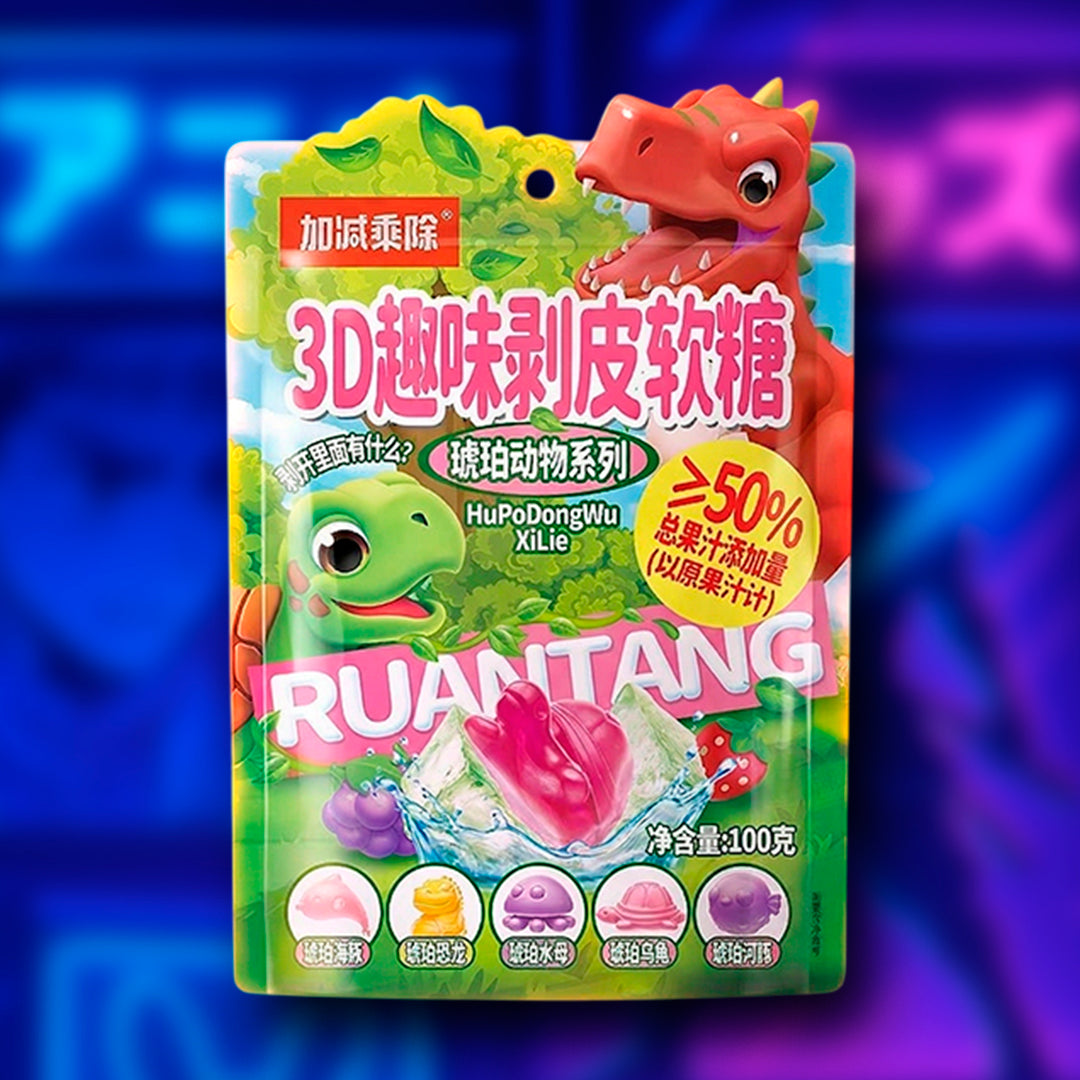Gomita 3D Pelable Dino Frutal (100gr)