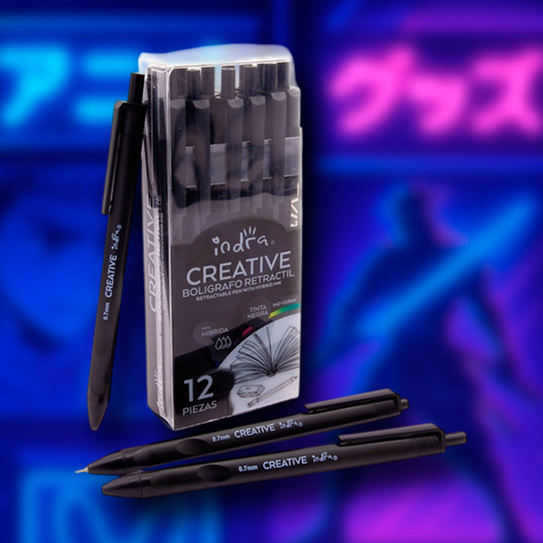Pluma de Tinta Híbrida Punta 0.7 mm - Negra