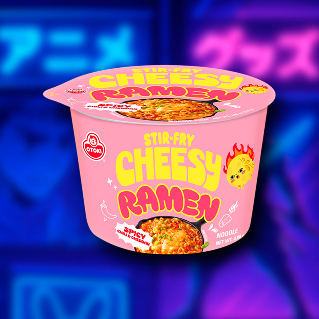 Ottogi Stir-Fry Cheesy Ramen Spicy Chili & Cheddar Big Bowl